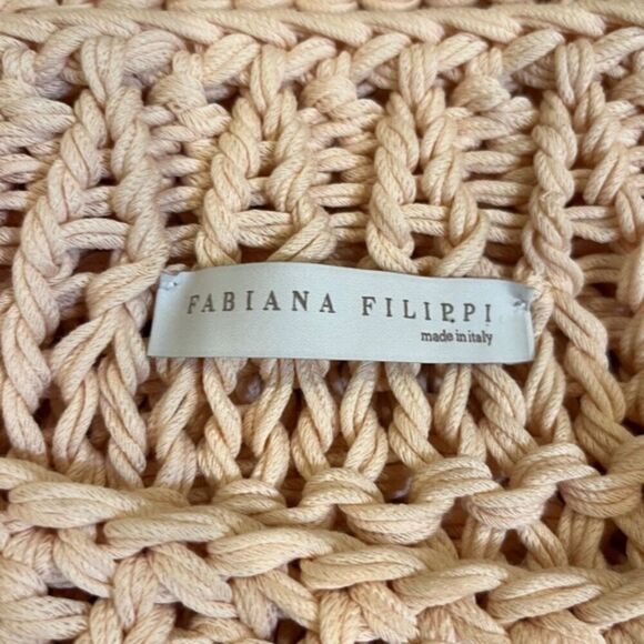 Fabiana Filippi Women's Peach Oversized Open Knit Sweater Size Large - Picture 6 of 12